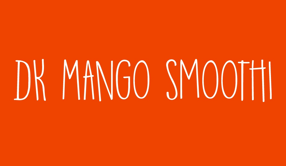 DK Mango Smoothie font big