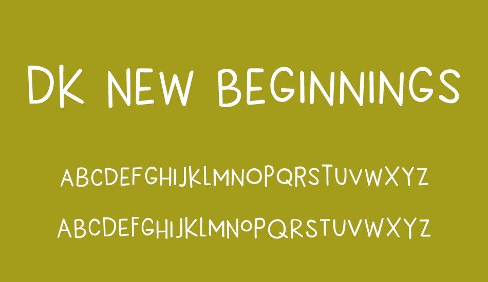DK New Beginnings font