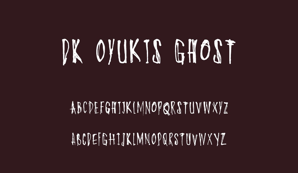 DK Oyukis Ghost font