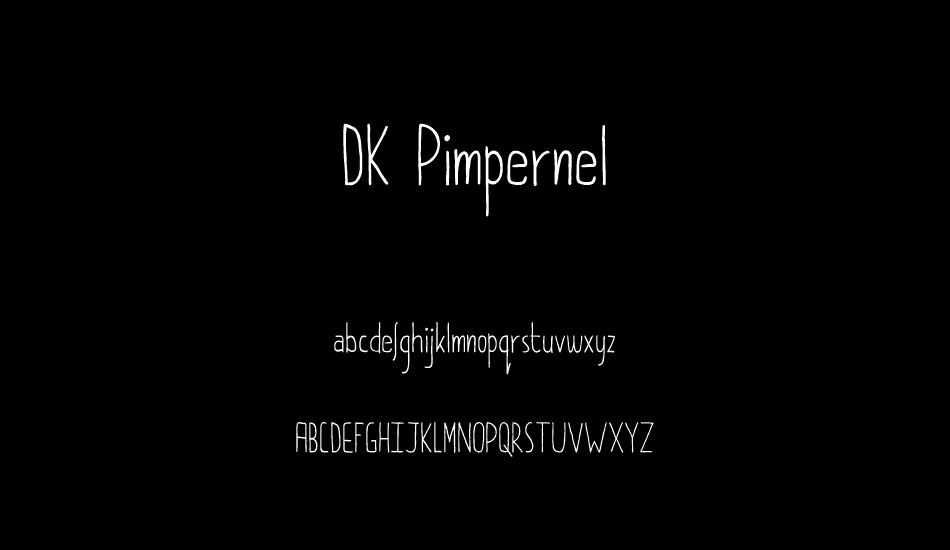 DK Pimpernel font