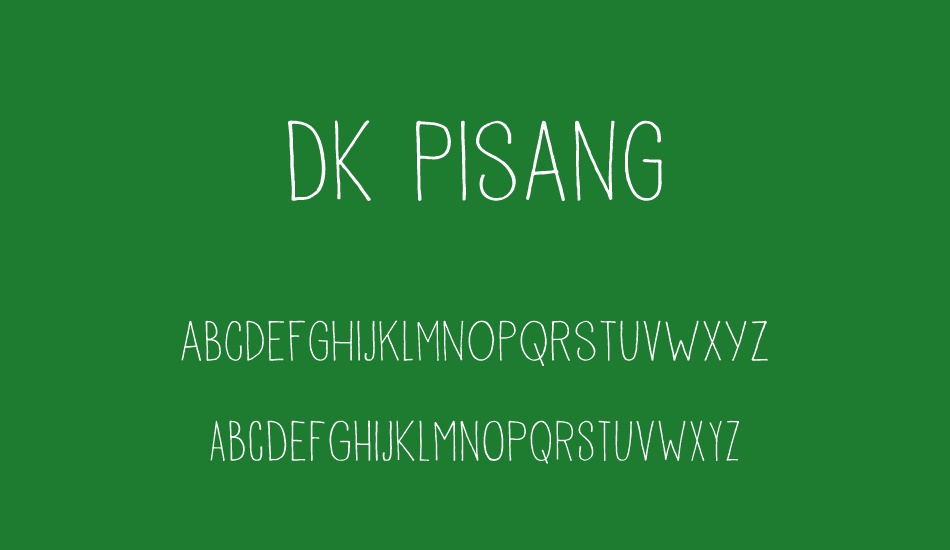 DK Pisang font