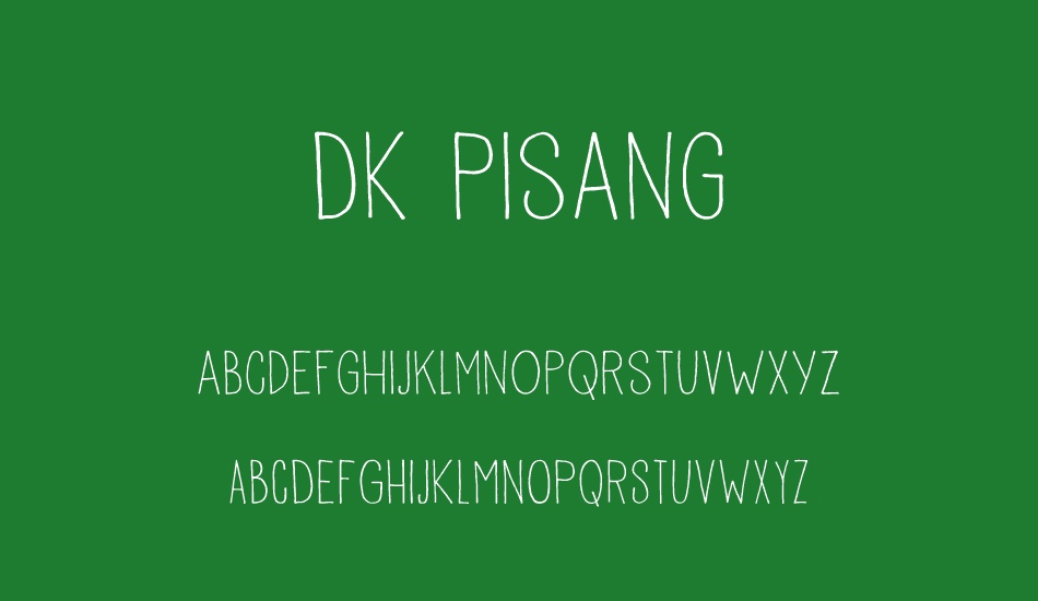 DK Pisang font