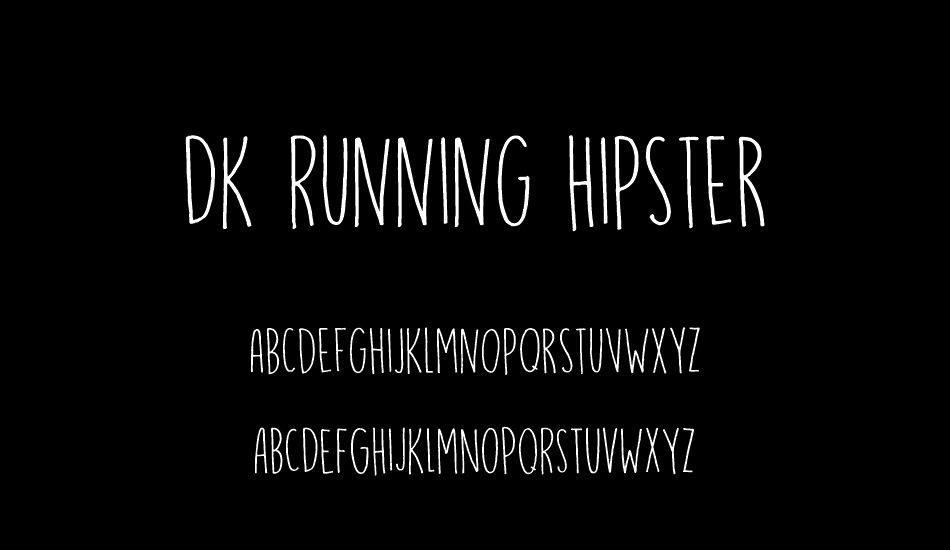 DK Running Hipster font