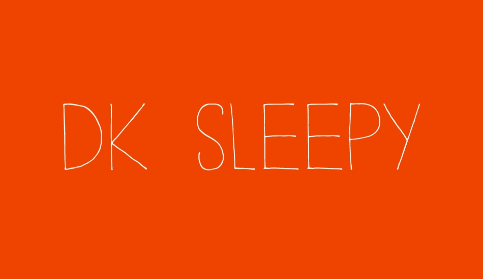 DK Sleepy Time font big