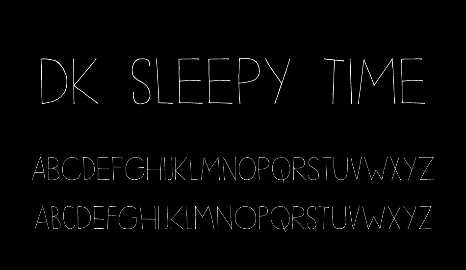 DK Sleepy Time font