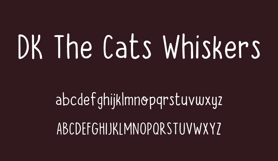 DK The Cats Whiskers font