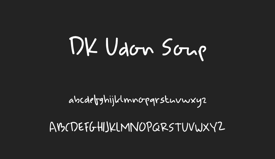 DK Udon Soup font