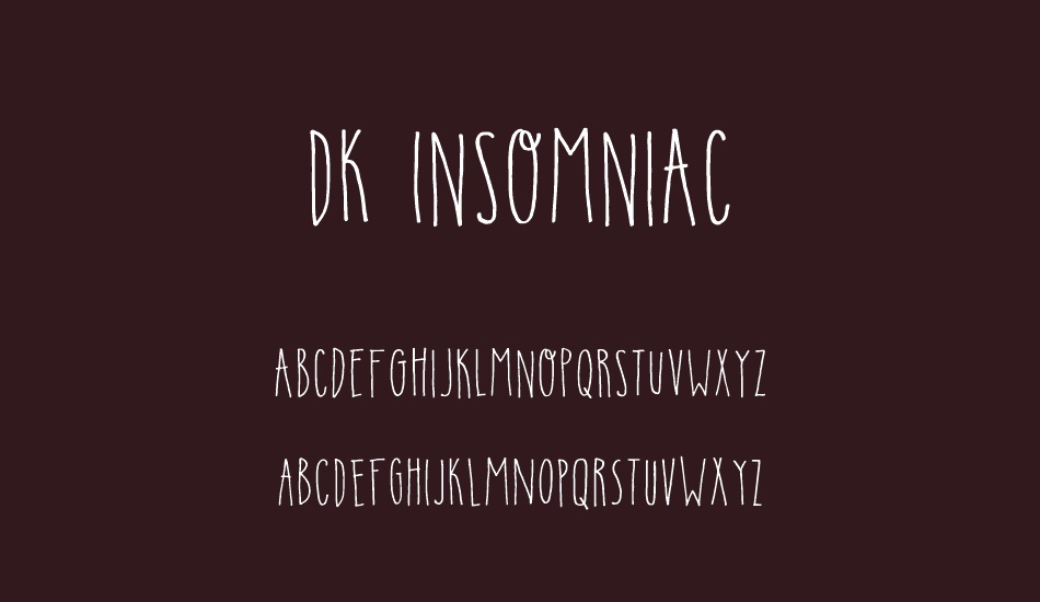 DK Insomniac font