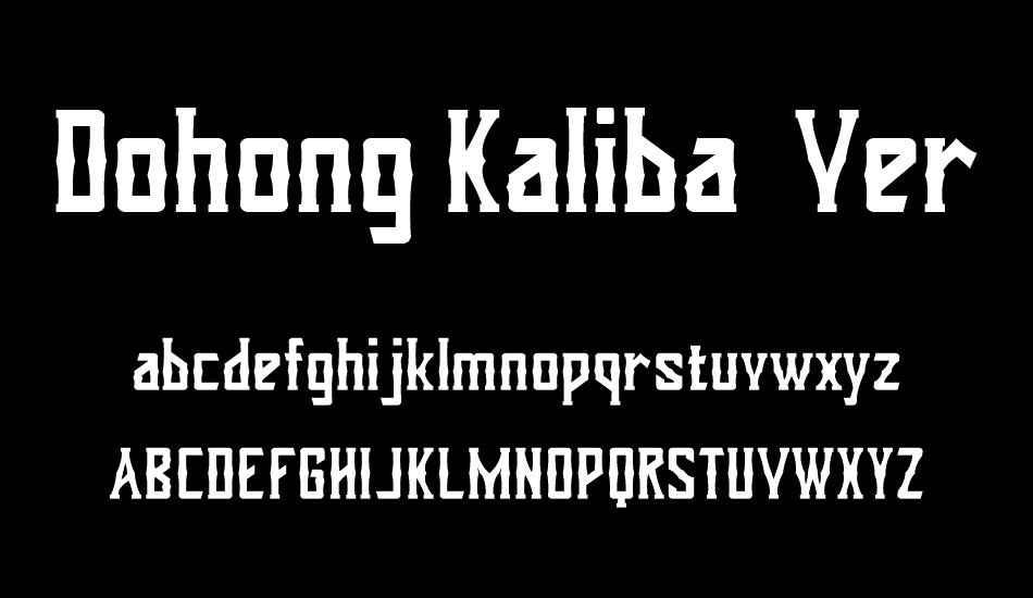 Dohong Kaliba Free Version font