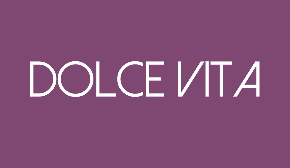 Dolce Vita font big