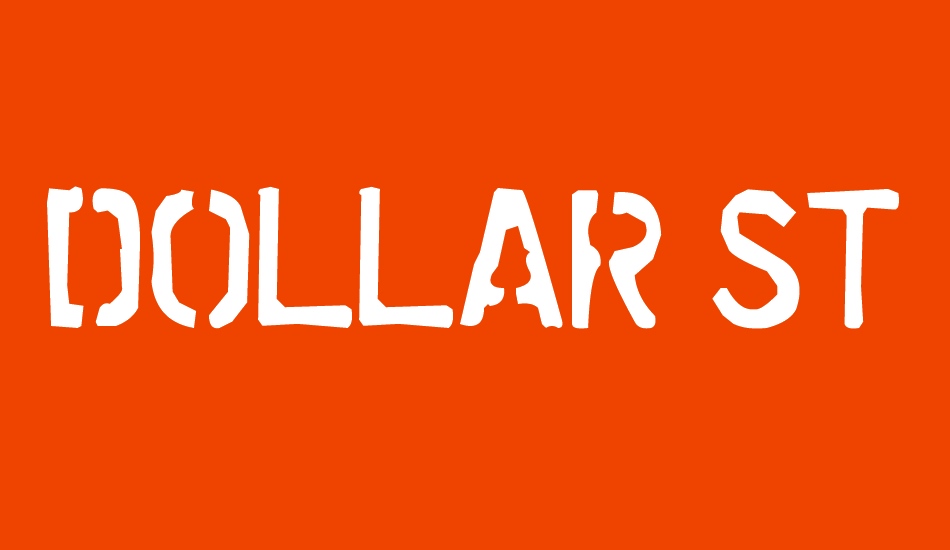 Dollar Store Stencil font big