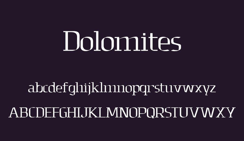Dolomites font