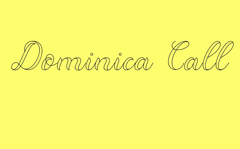 Dominica Calligraphy font big