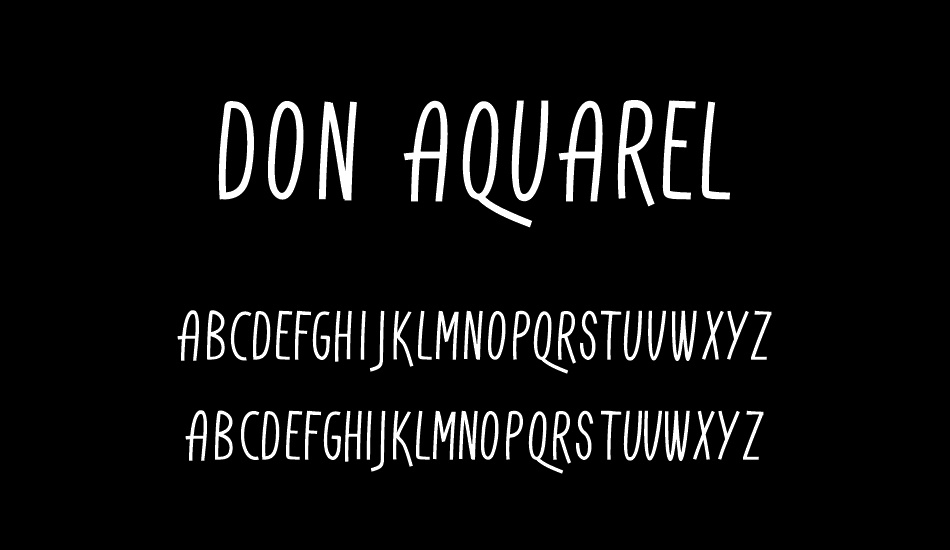 Don Aquarel font