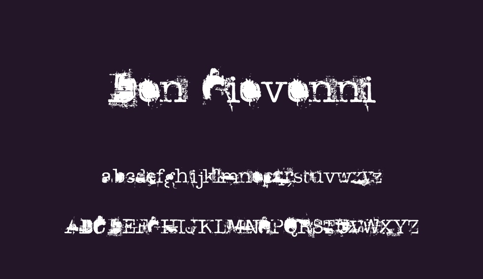 Don Giovonni font