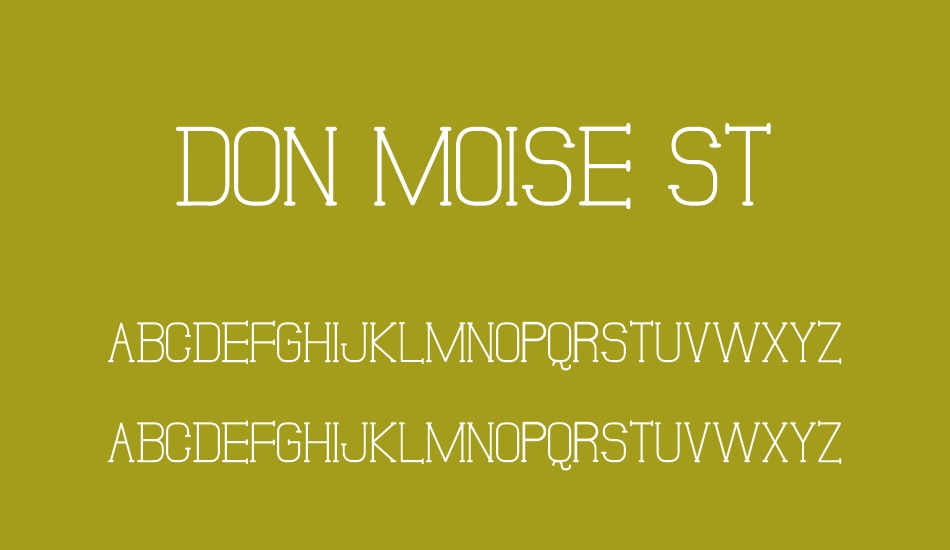 Don Moise St font