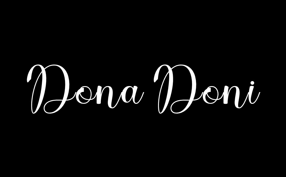 Dona Doni Script font big