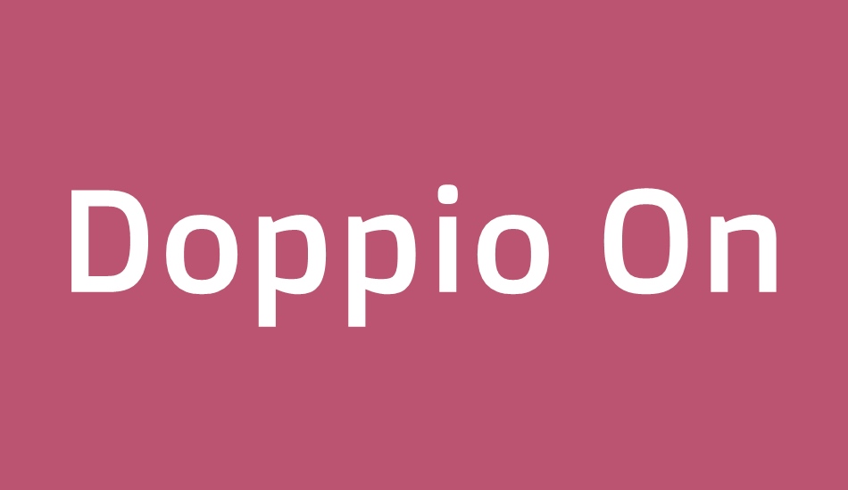 Doppio One font big