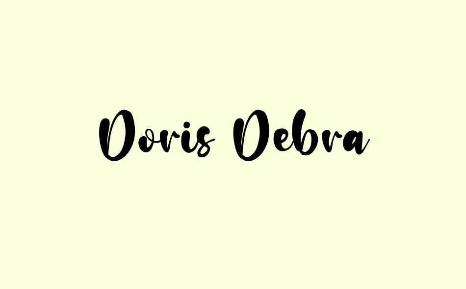 Doris Debra font big