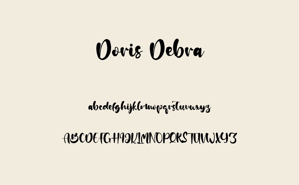 Doris Debra font