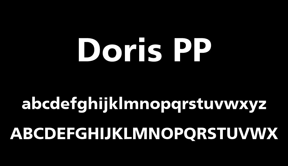 Doris PP font