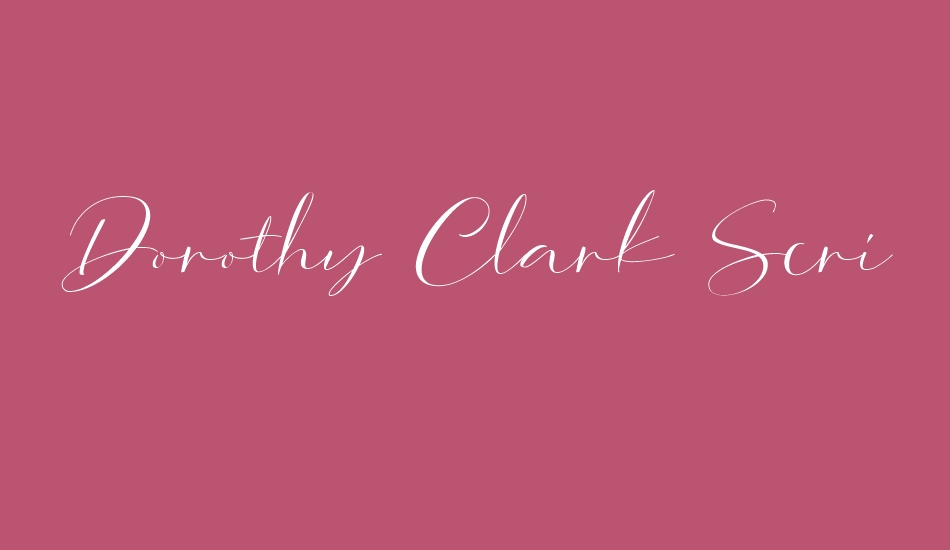 Dorothy Clark Script DEMO font big