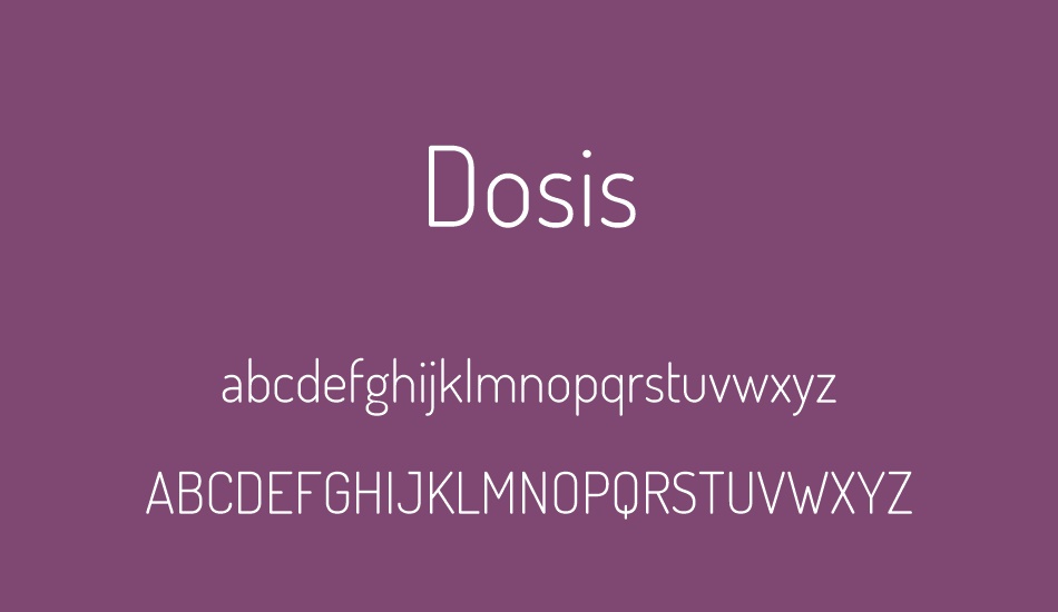 dosis font