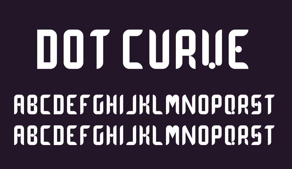 Dot Curve font