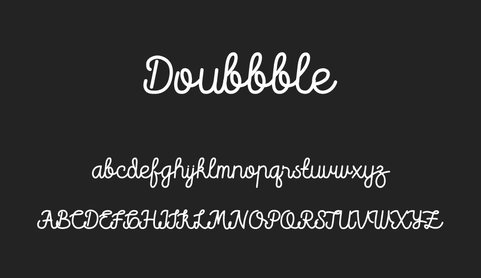 Doubbble font