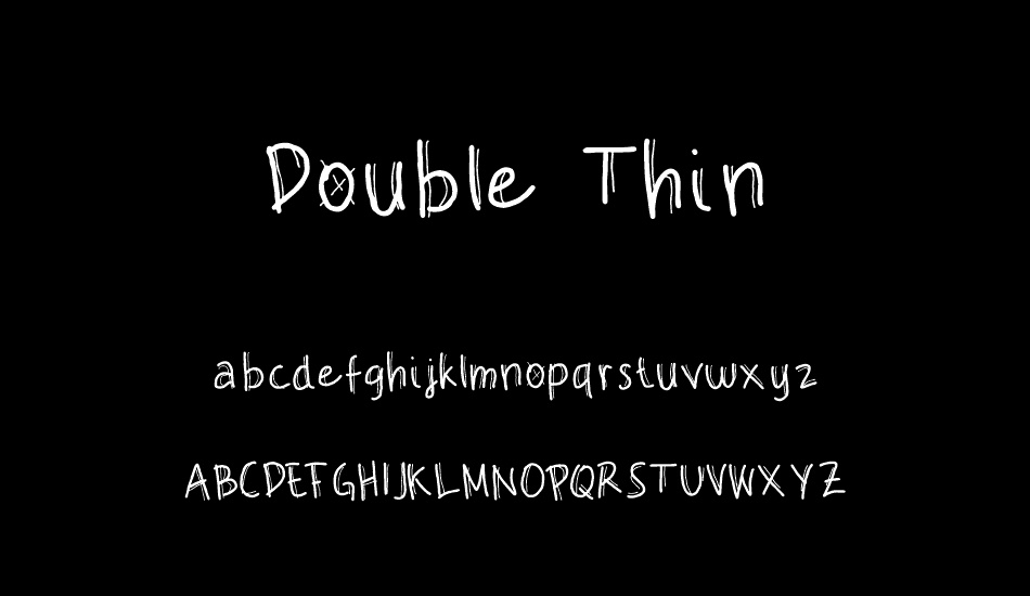 Double Thin font