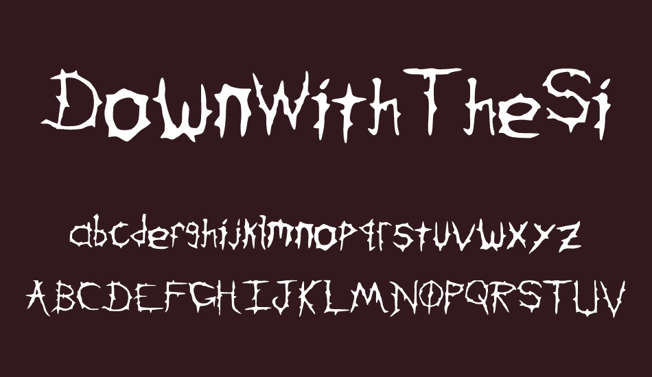 DownWithTheSickness font
