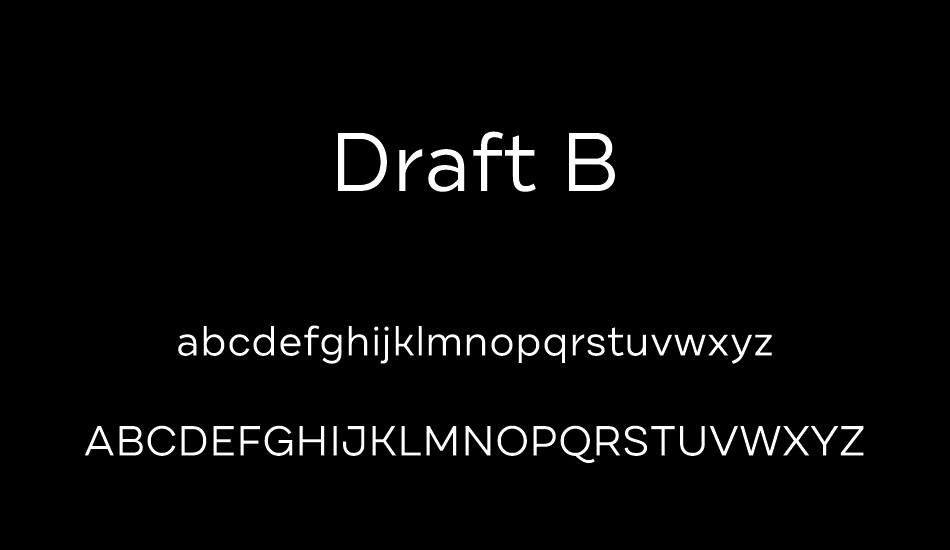 Draft B font