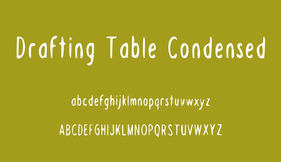 Drafting Table Condensed font