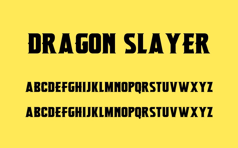 Dragon Slayer font