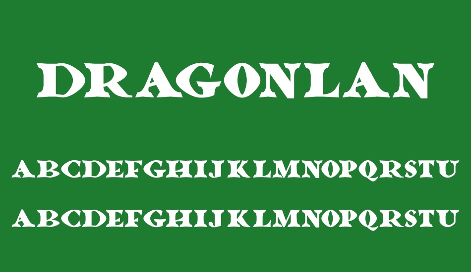 Dragonlands font