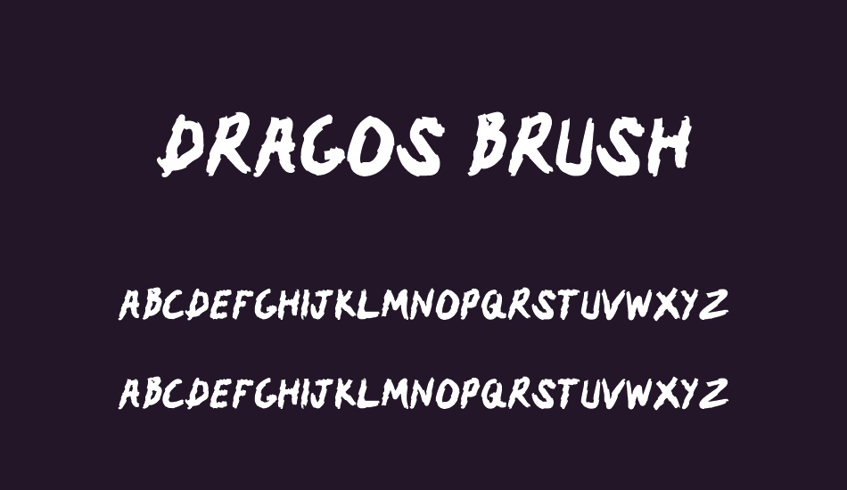 Dragos Brush font
