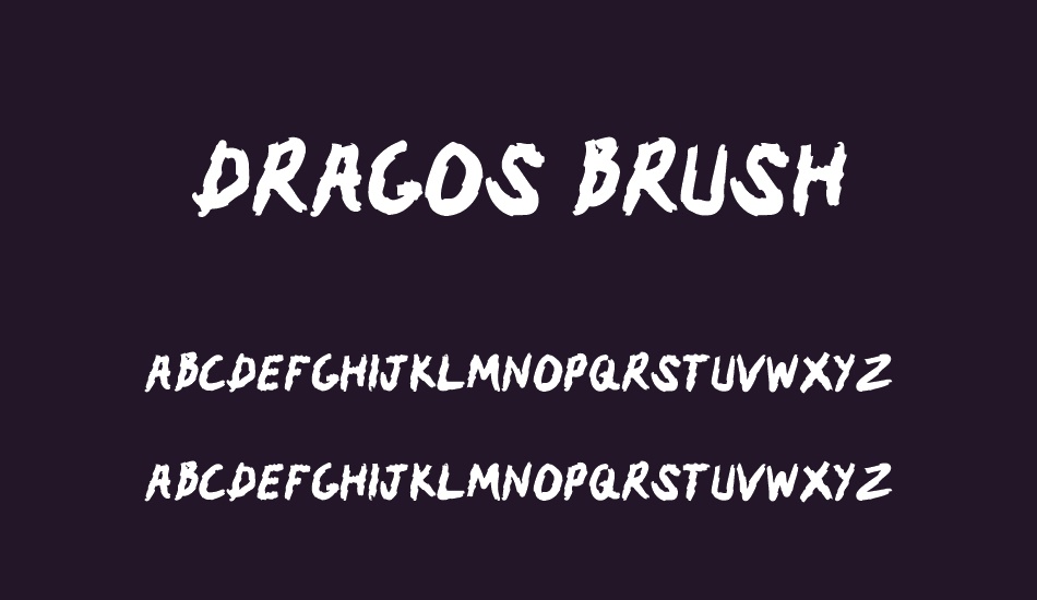 Dragos Brush font