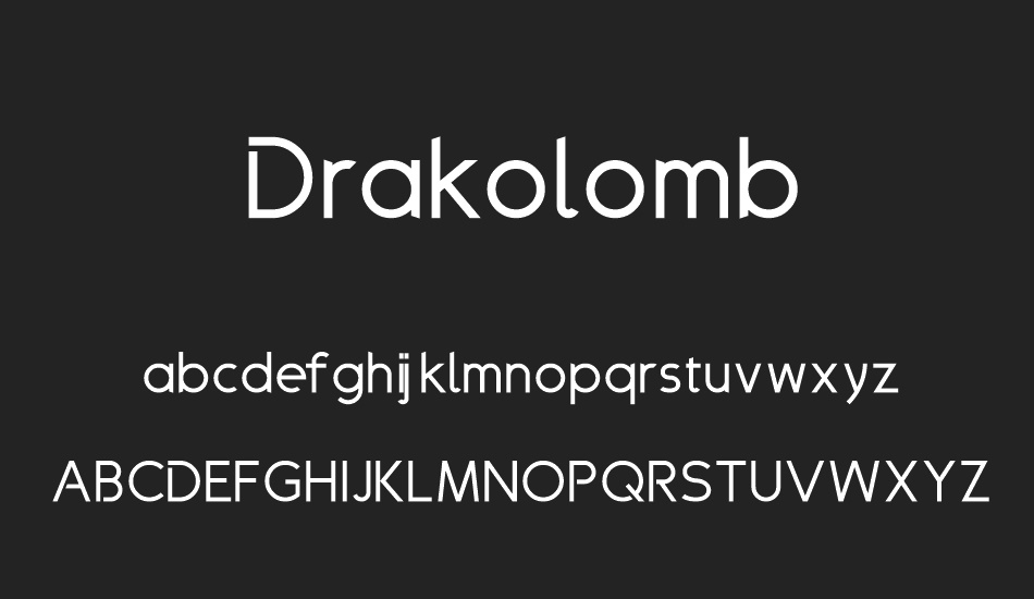 Drakolomb font