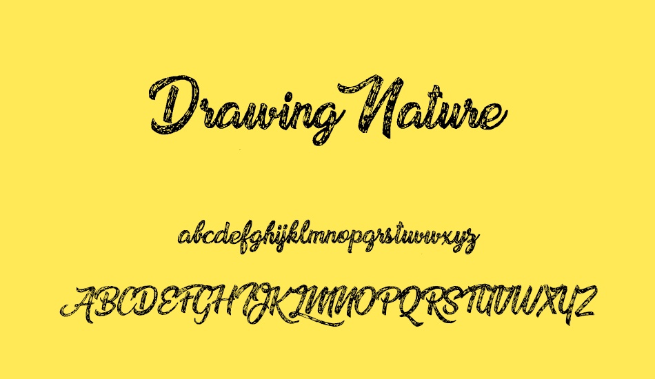drawing-nature-personal-use font