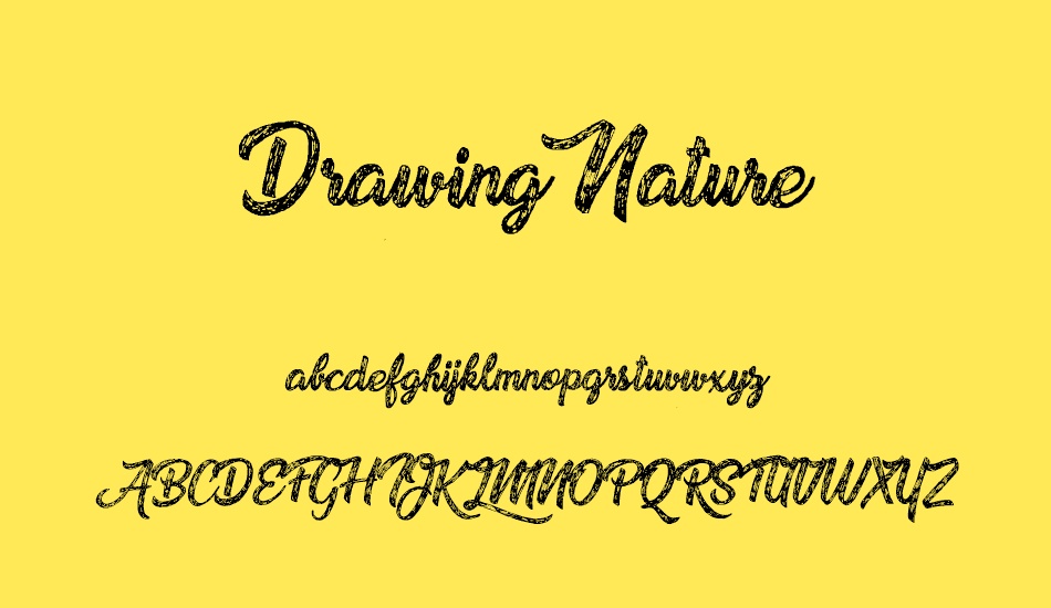 drawing-nature-personal-use font