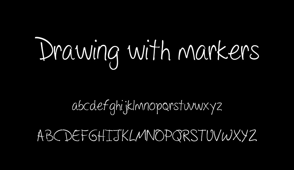 Drawing with markers font