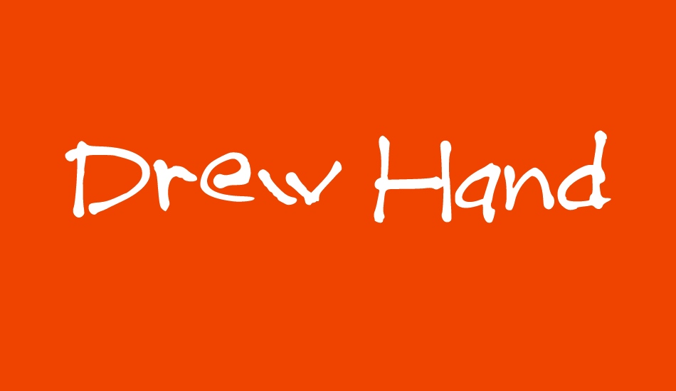 Drew Hand 1 font big