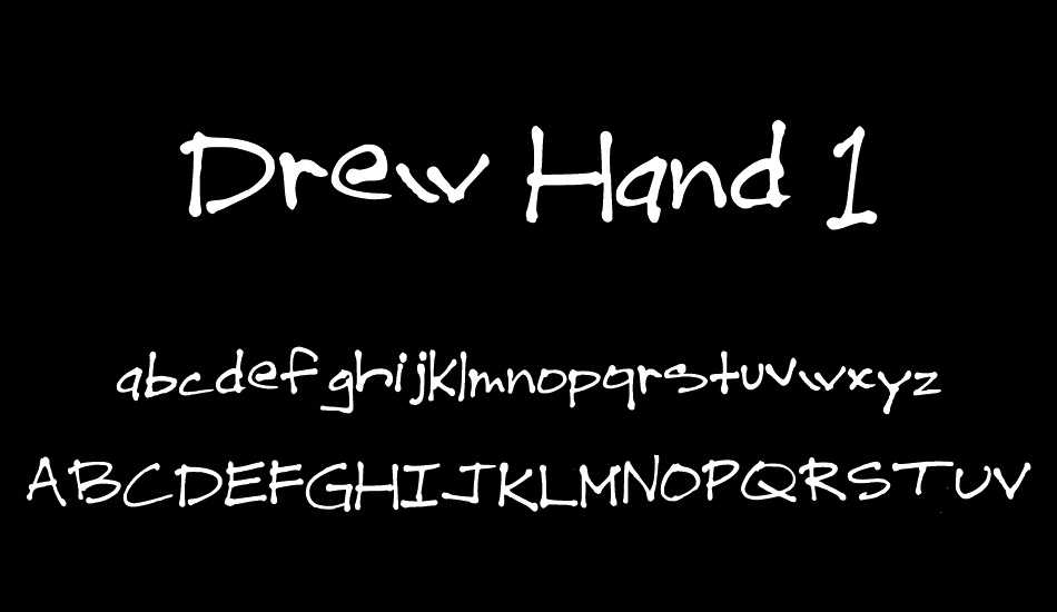 Drew Hand 1 font