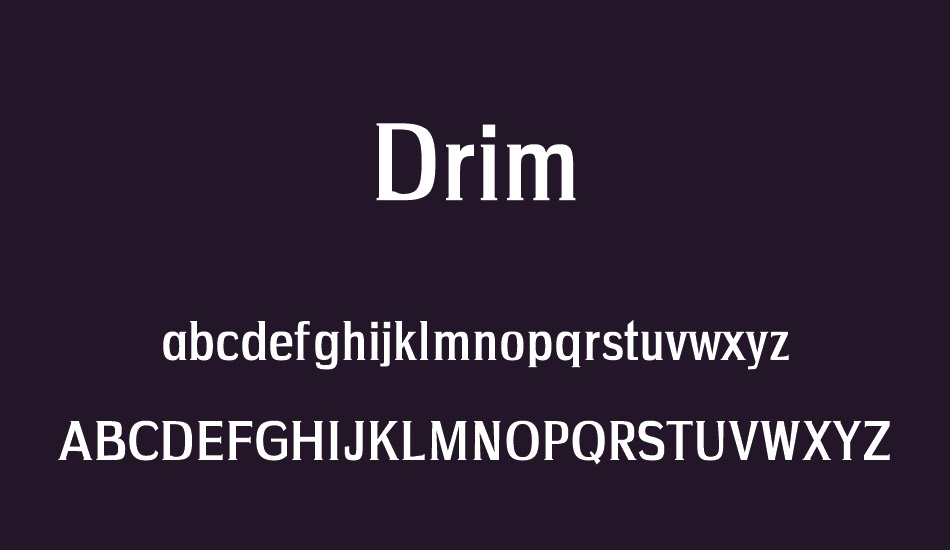 Drim font