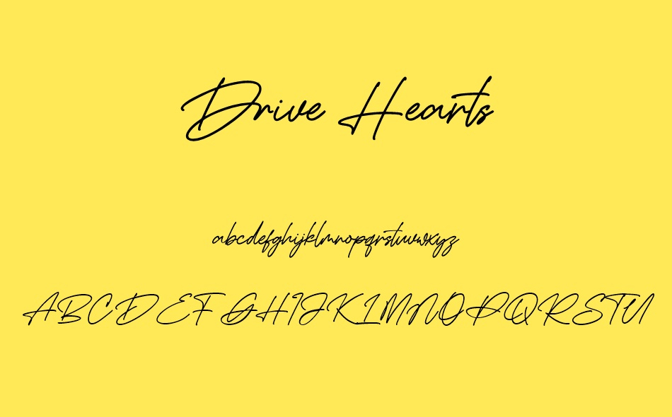 Drive Hearts font