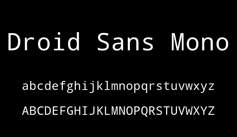 Droid Sans Mono font