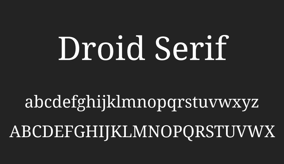 Droid Serif font