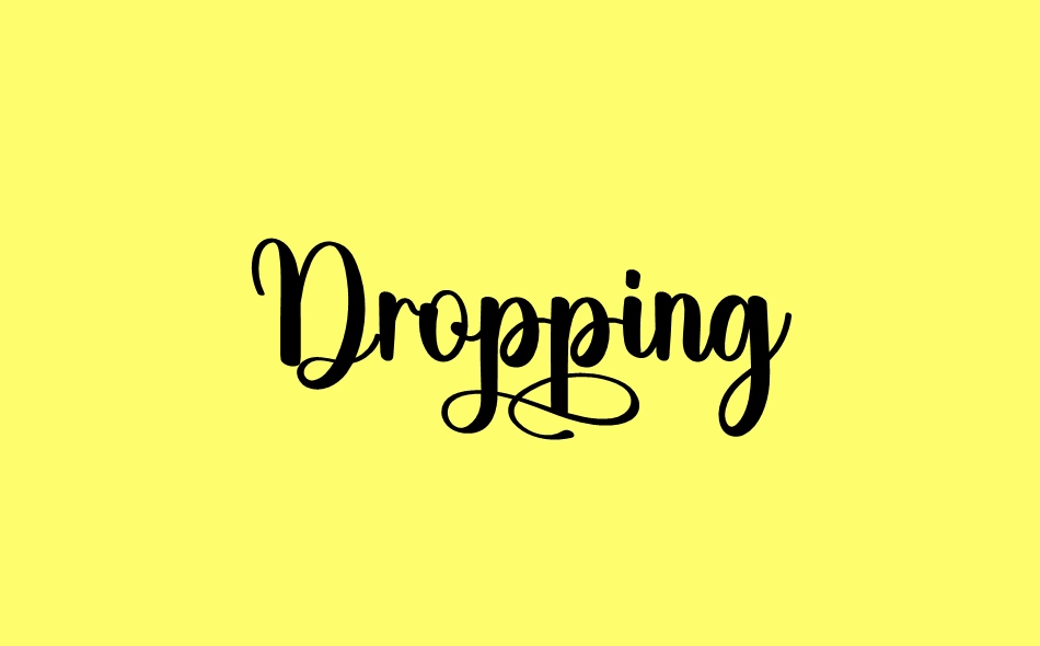 Dropping font big