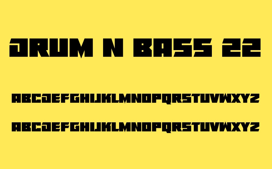 Drum N Bass 22 font