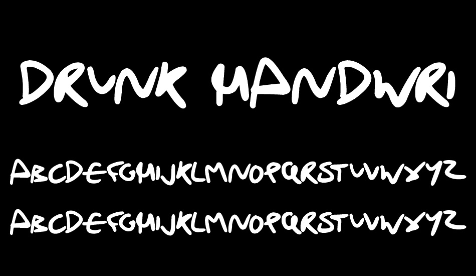 Drunk Handwriting font